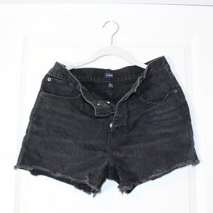 JCrew black button up denim shorts NWOT